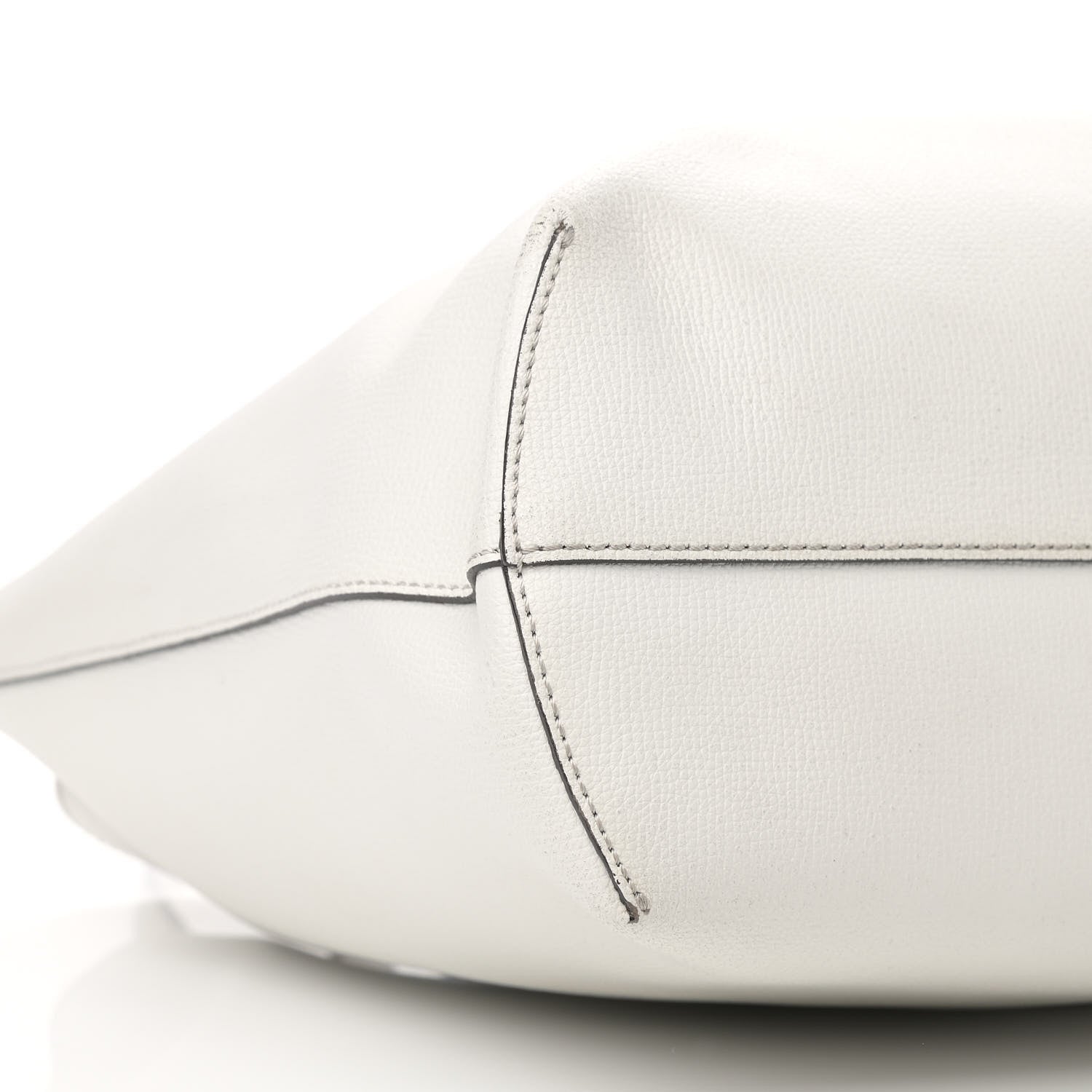 Fendi Vitello Vienna Enamel F is Fendi Shopping Tote White Taupe 10 of 15