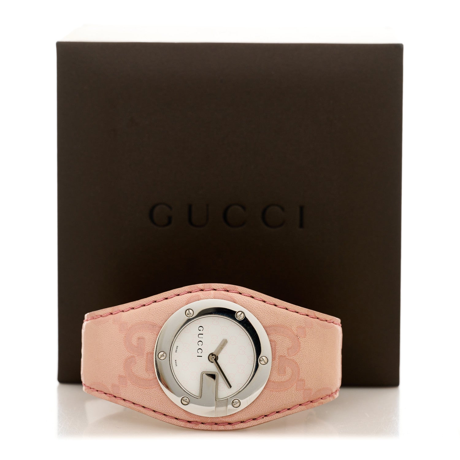 Gucci Stainless Steel Calfskin 31mm 104 Quartz Watch Pink 5 of 5