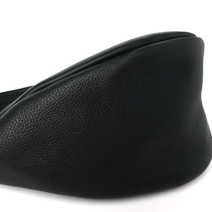 The Row Grained Calfskin Large Slouchy Banana Bag Black 9 of 10