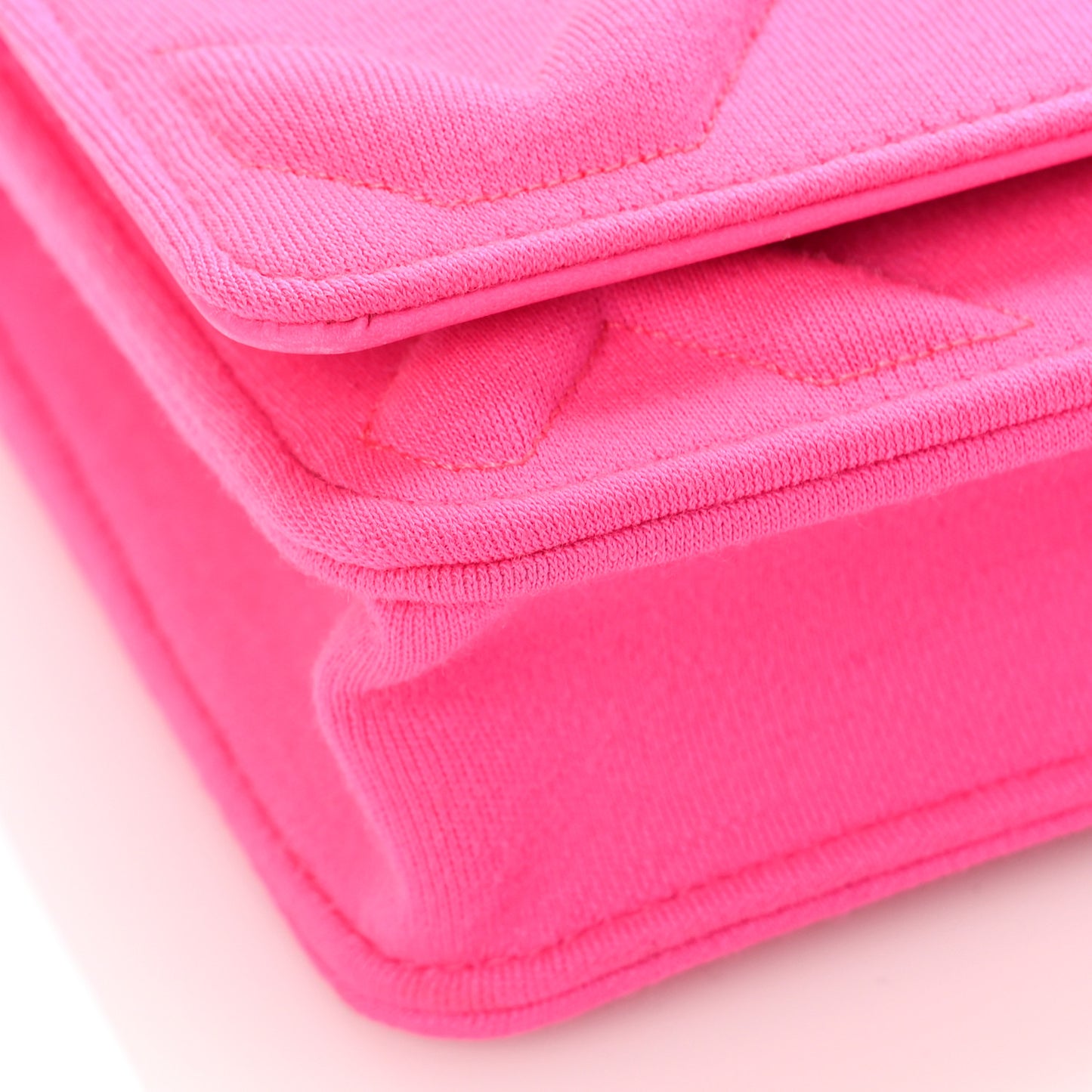 Jersey Quilted Chanel 19 Wallet On Chain WOC Pink
