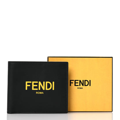 Fendi Vitello Century Logo Bi-Fold Wallet Black Sunflower 10 of 10
