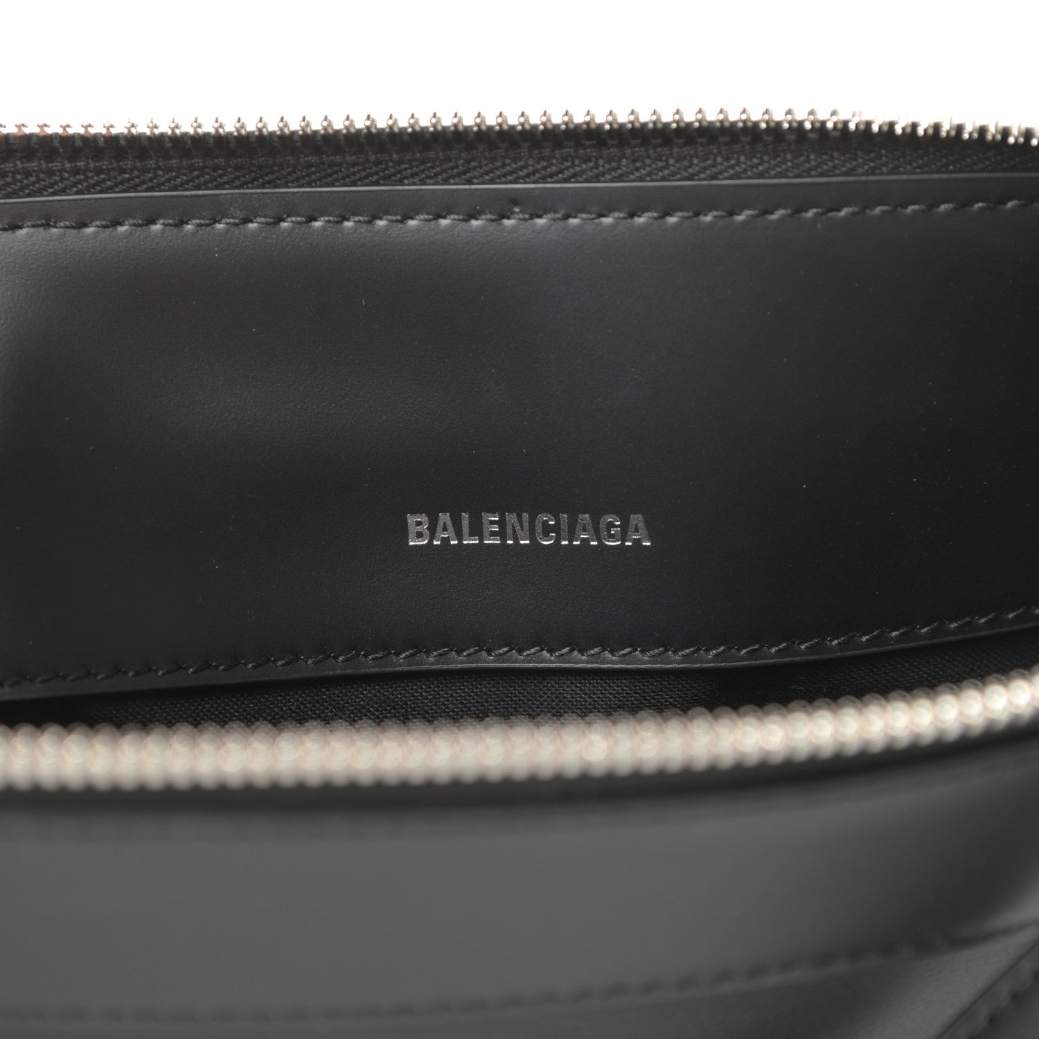 Balenciaga Calfskin Logo Shouder Bag Black 6 of 12