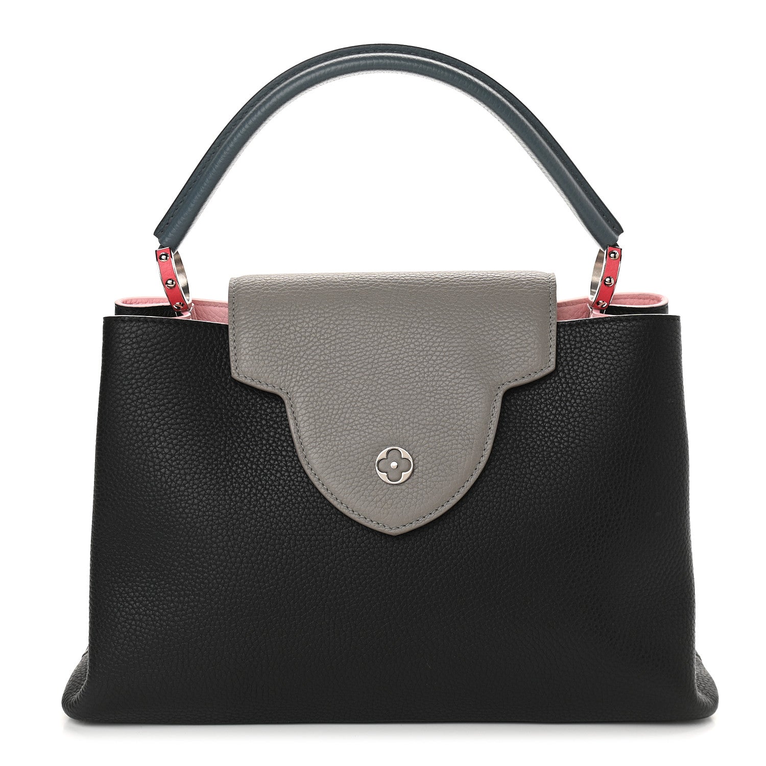 Louis Vuitton Taurillon Capucines MM Black Multicolor 1 of 7