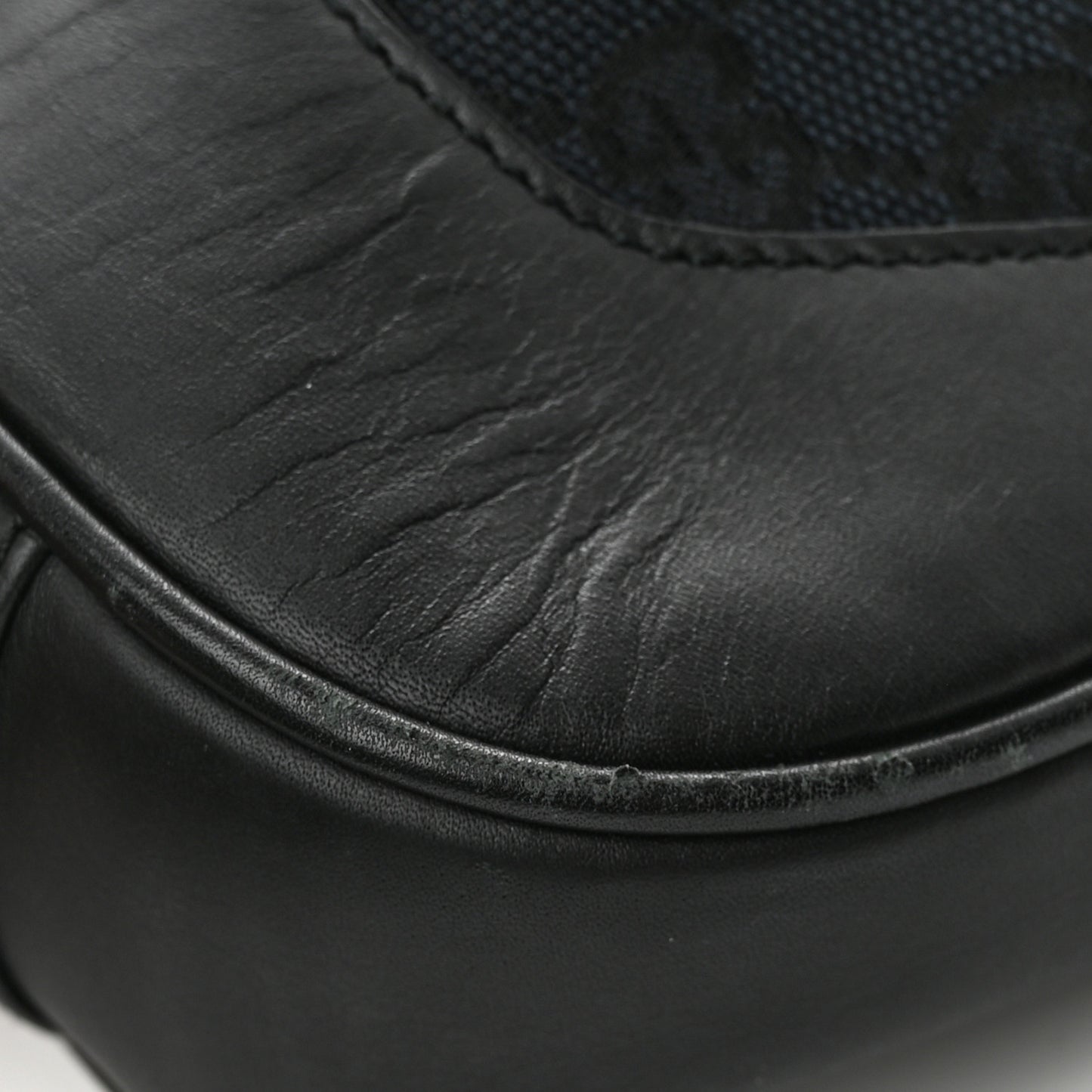 Monogram Bamboo Top Handle Bag Black