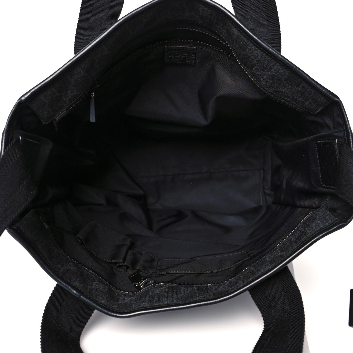 GG Supreme Monogram Web Handle Vertical Tote Black Grey