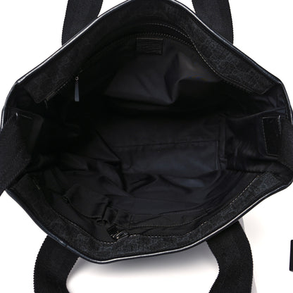 Gucci GG Supreme Monogram Web Handle Vertical Tote Black Grey 5 of 11