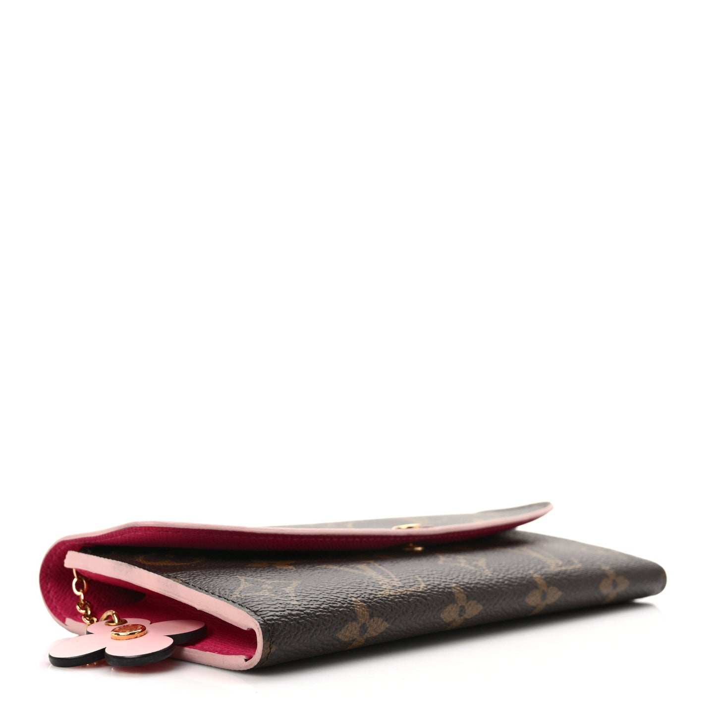 Monogram Bloom Flower Emilie Wallet Fuchsia