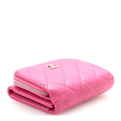 Chanel Caviar Quilted Compact Zipped Wallet Pink 4 of 11