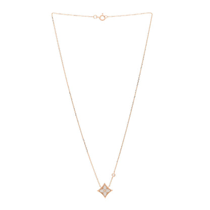 Louis Vuitton 18K Pink Gold Diamond Pink Mother of Pearl Color Blossom BB Star Pendant Necklace 3 of 5