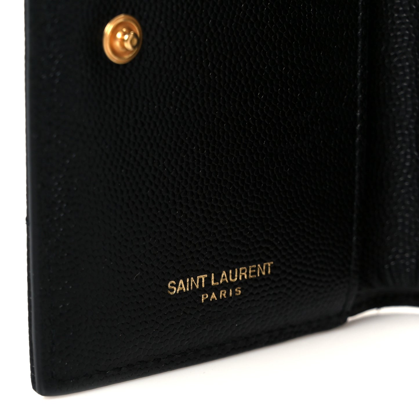 Grain De Poudre Matelasse Chevron Monogram Zipped Two-Part Wallet Black