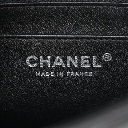 Chanel Lambskin Chevron Quilted Mini Square Flap Black 6 of 11