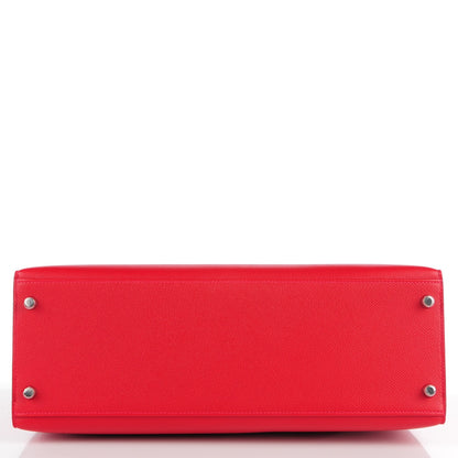 Hermes Epsom Kelly Sellier 35 Rouge Casaque 17 of 17