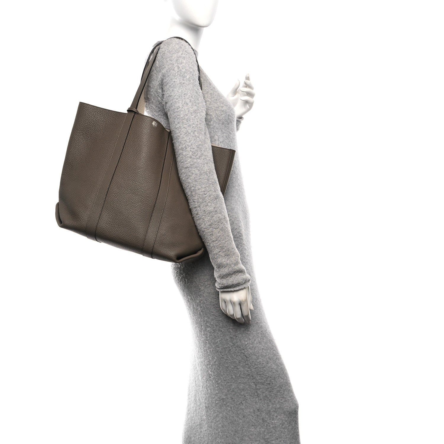 Moynat Taurillon Duo Cabas MM Tote Taupe 2 of 11