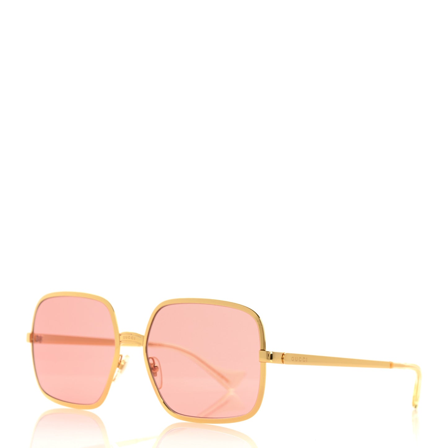 Metal Oversized Square Frame Sunglasses GG1063S Gold