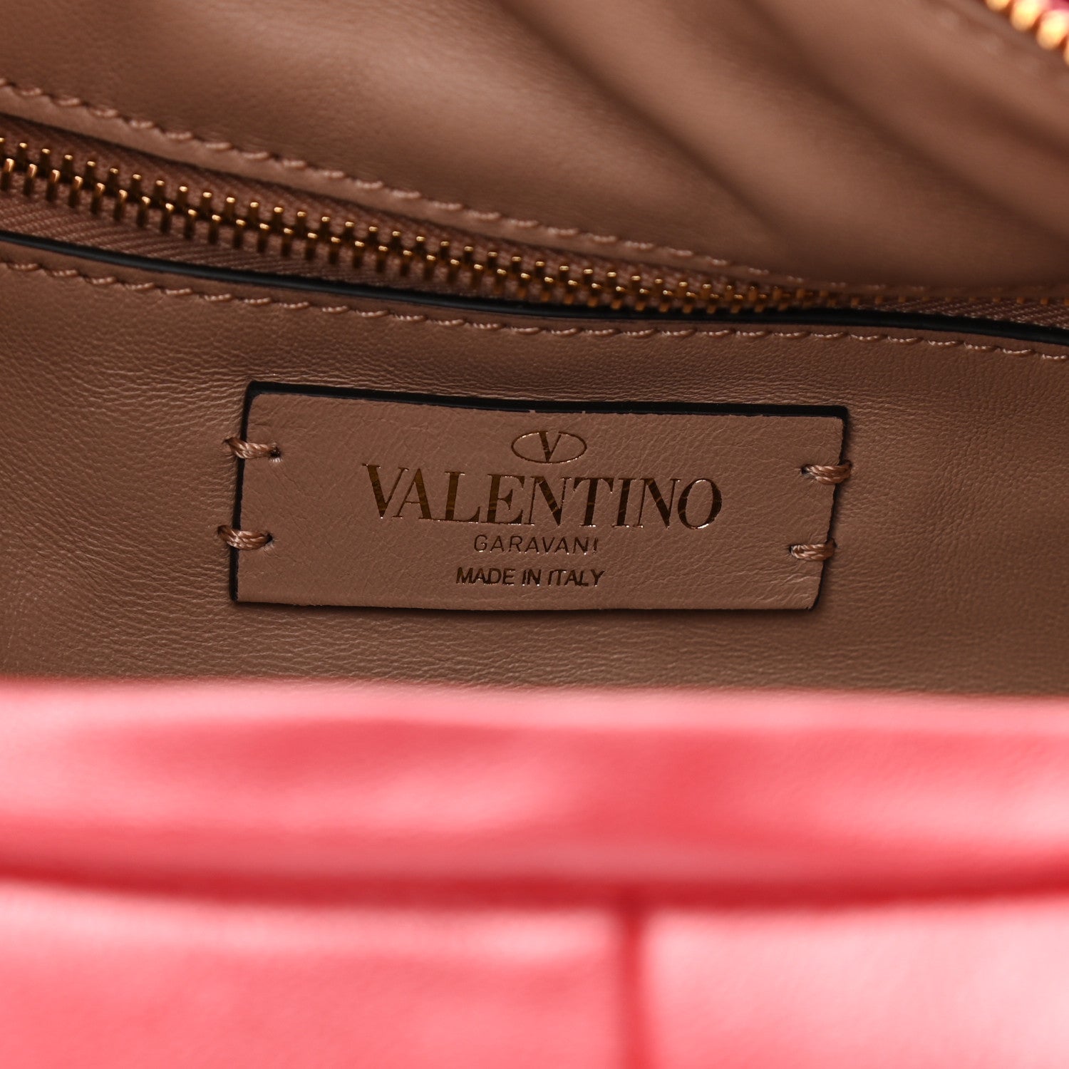 Valentino Garavani Nappa Small Roman Stud Hobo Rosso Valentino 6 of 8