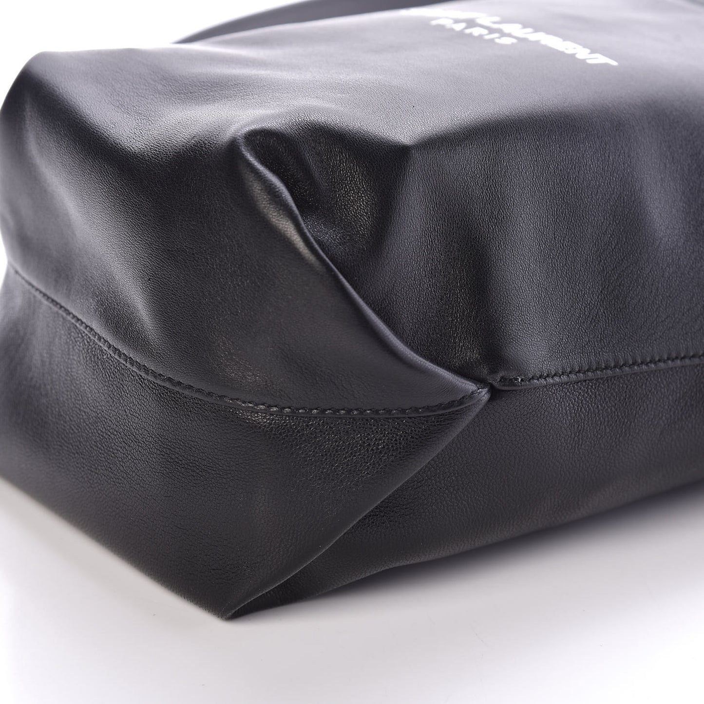 Lambskin Small Teddy Bucket Bag Black