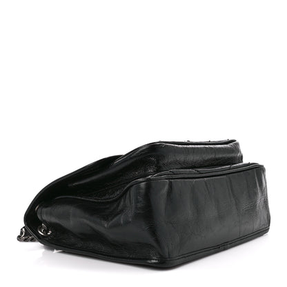 Saint Laurent Crinkled Calfskin Matelasse Monogram Medium Niki Chain Satchel Black 4 of 11
