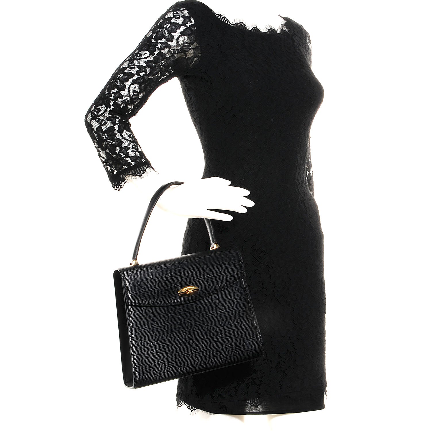 Louis Vuitton Epi Malesherbes Black 3 of 7
