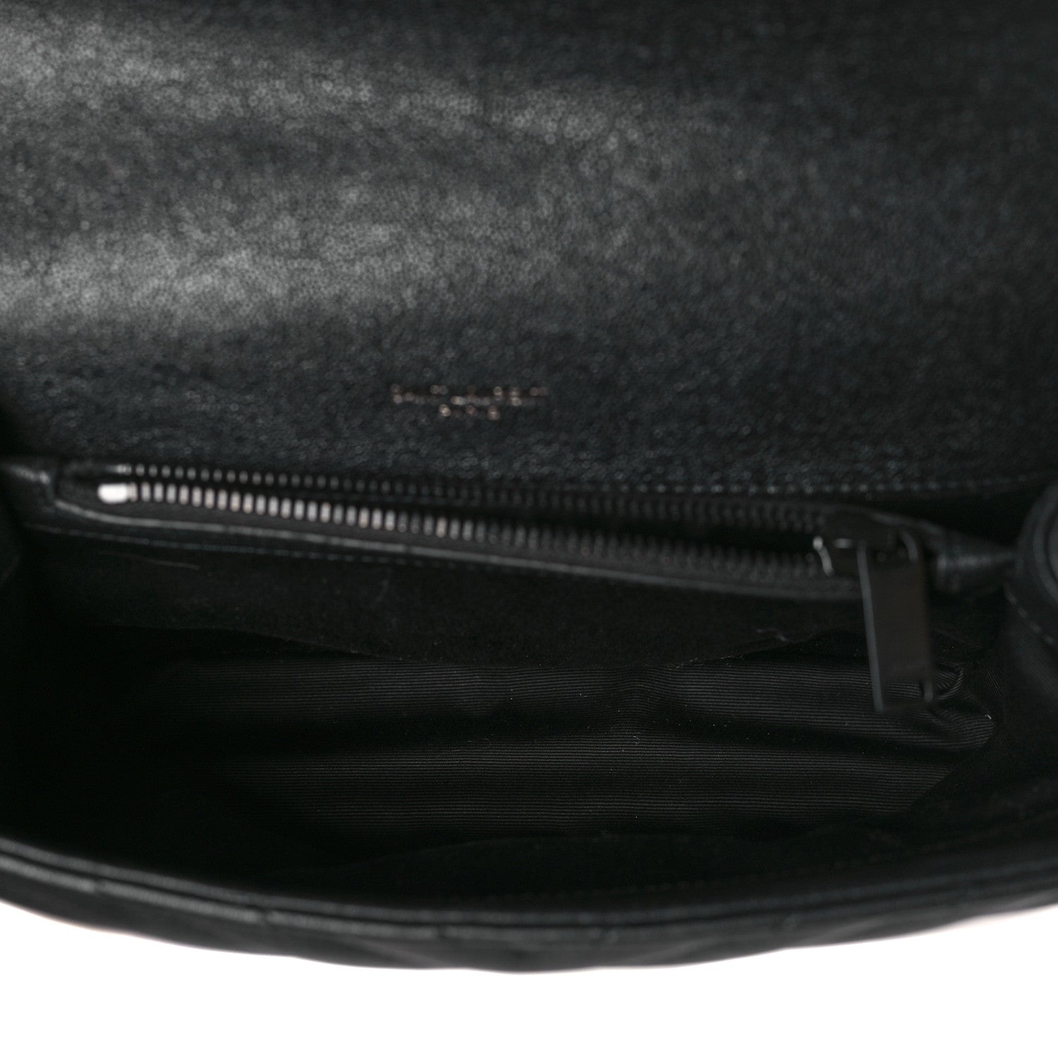 Saint Laurent Sheepskin Matelasse Chevron Monogram Monochrome Medium College Bag Black 5 of 9