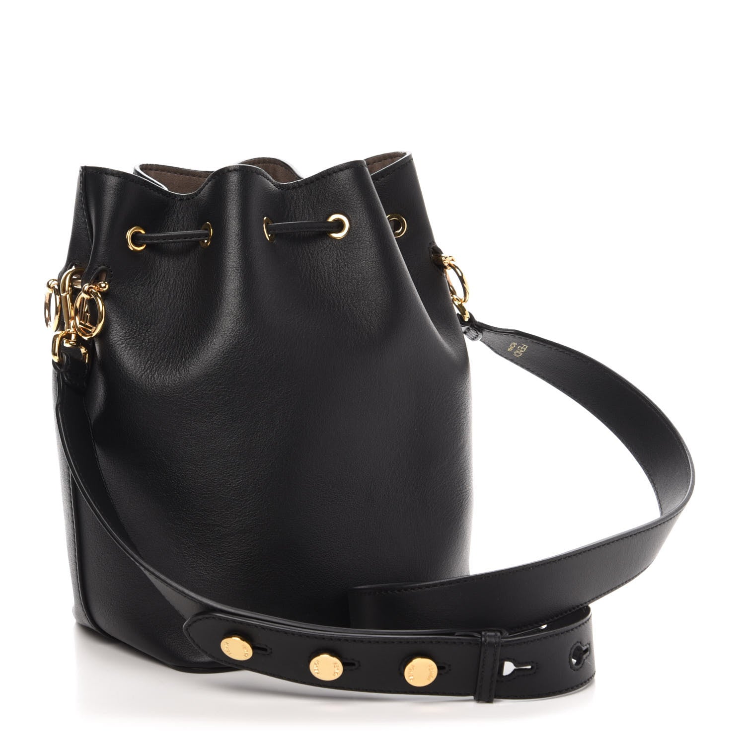 Fendi Vitello Grace Matte F is Fendi Grande Mon Tresor Bucket Bag Black 3 of 11