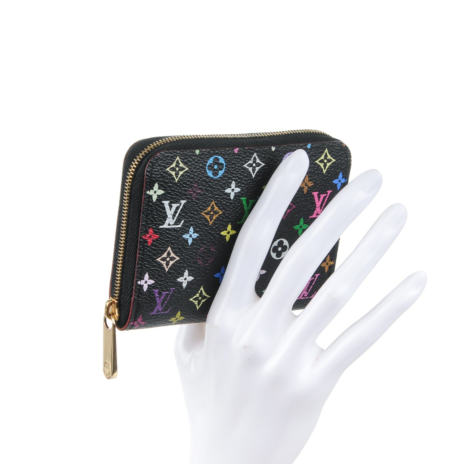 Louis Vuitton Monogram Multicolor Zippy Coin Purse Black 2 of 7