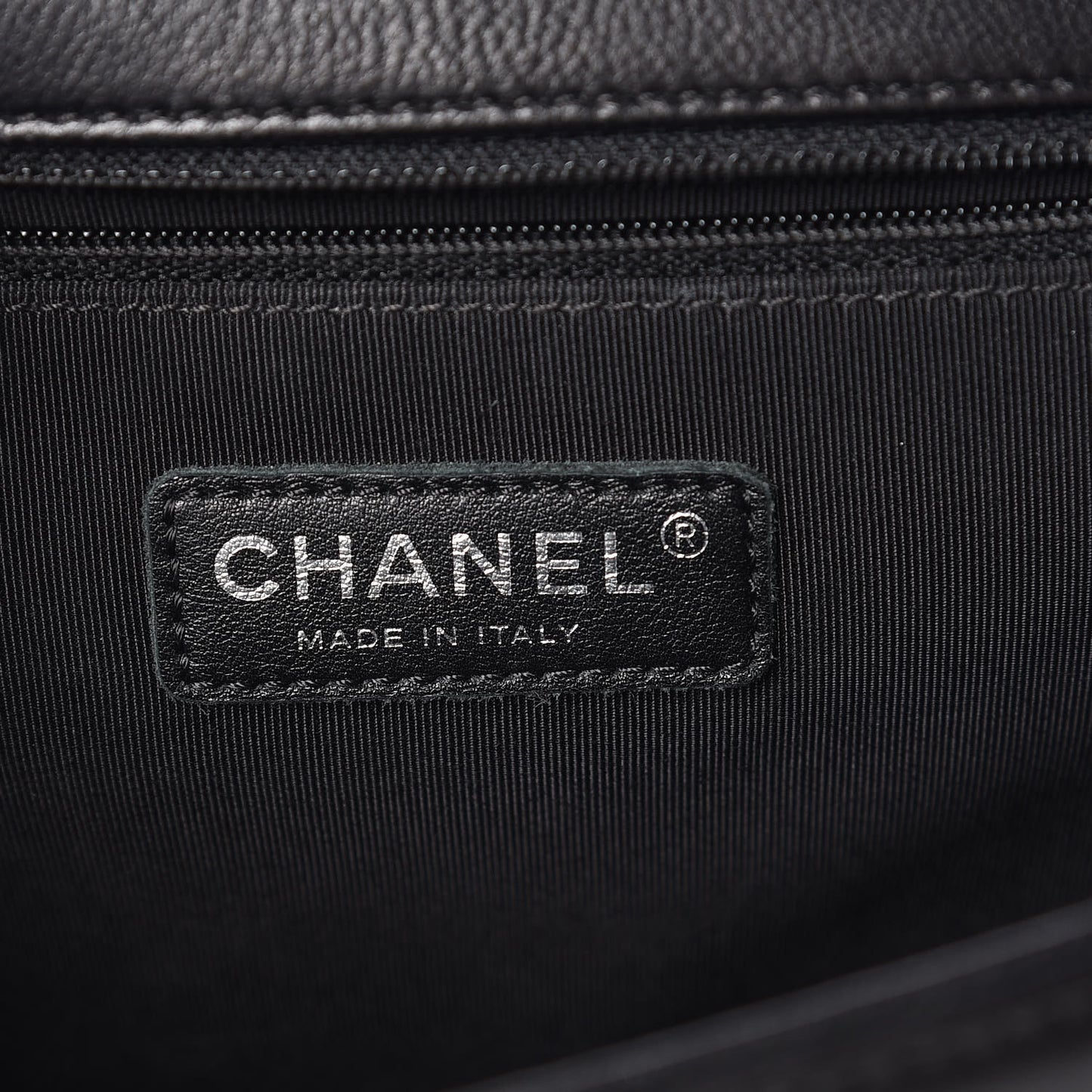 Lambskin Quilted Large Boy Flap Black