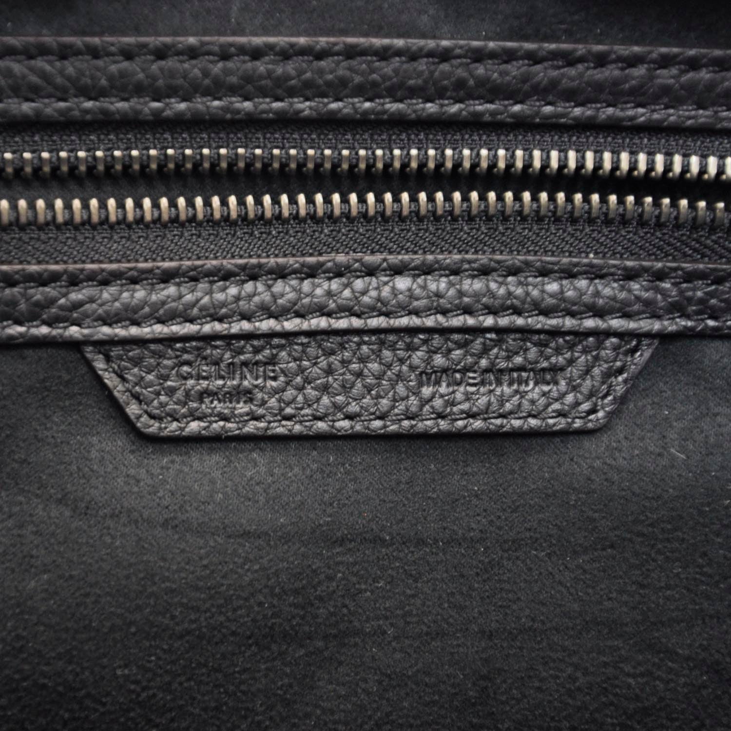 Celine Pebbled Leather Mini Luggage Black 9 of 10