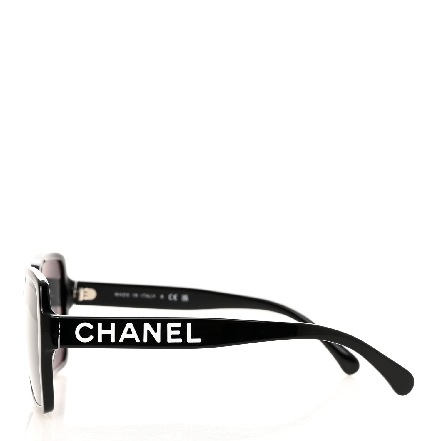 Chanel Acetate Polarized Square Sunglasses 5408-A Black 3 of 8