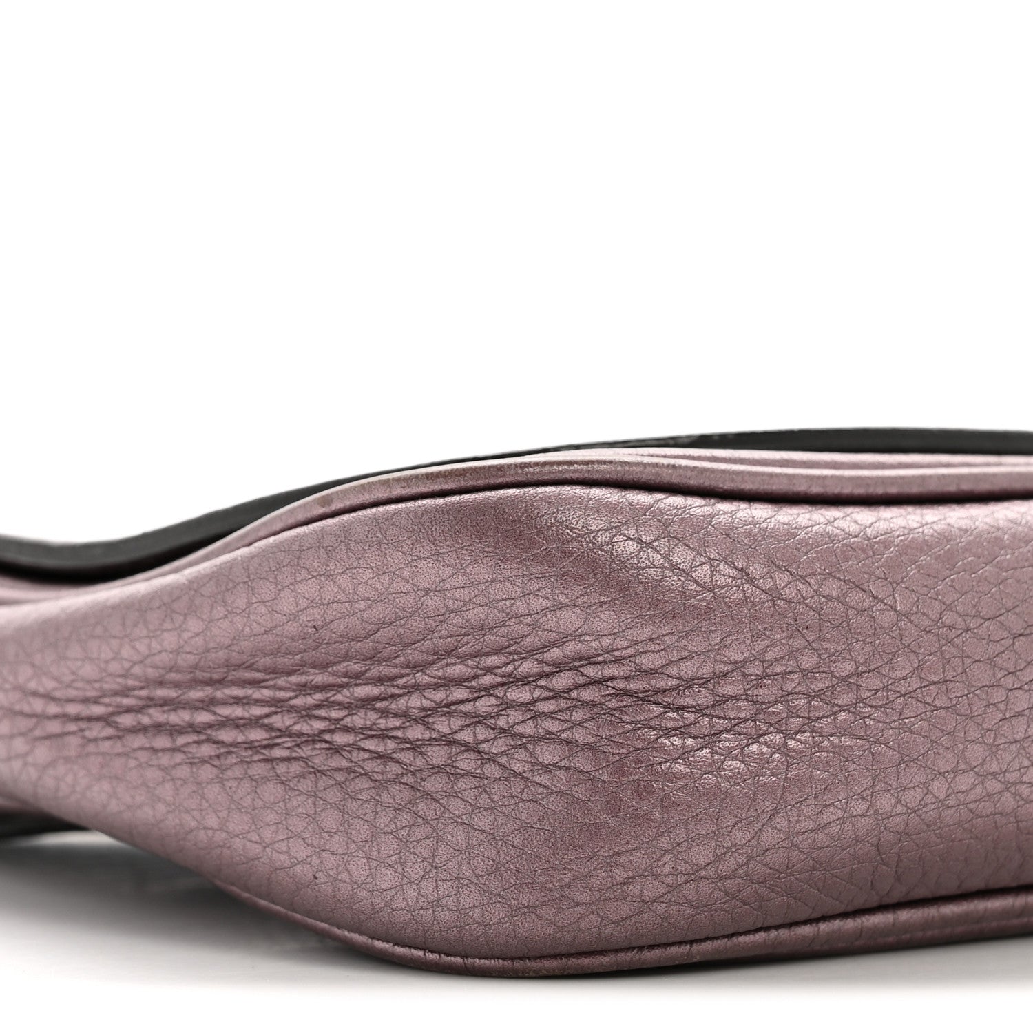 Gucci Metallic Pebbled Calfskin Small Soho Flap Crossbody Purple 9 of 13