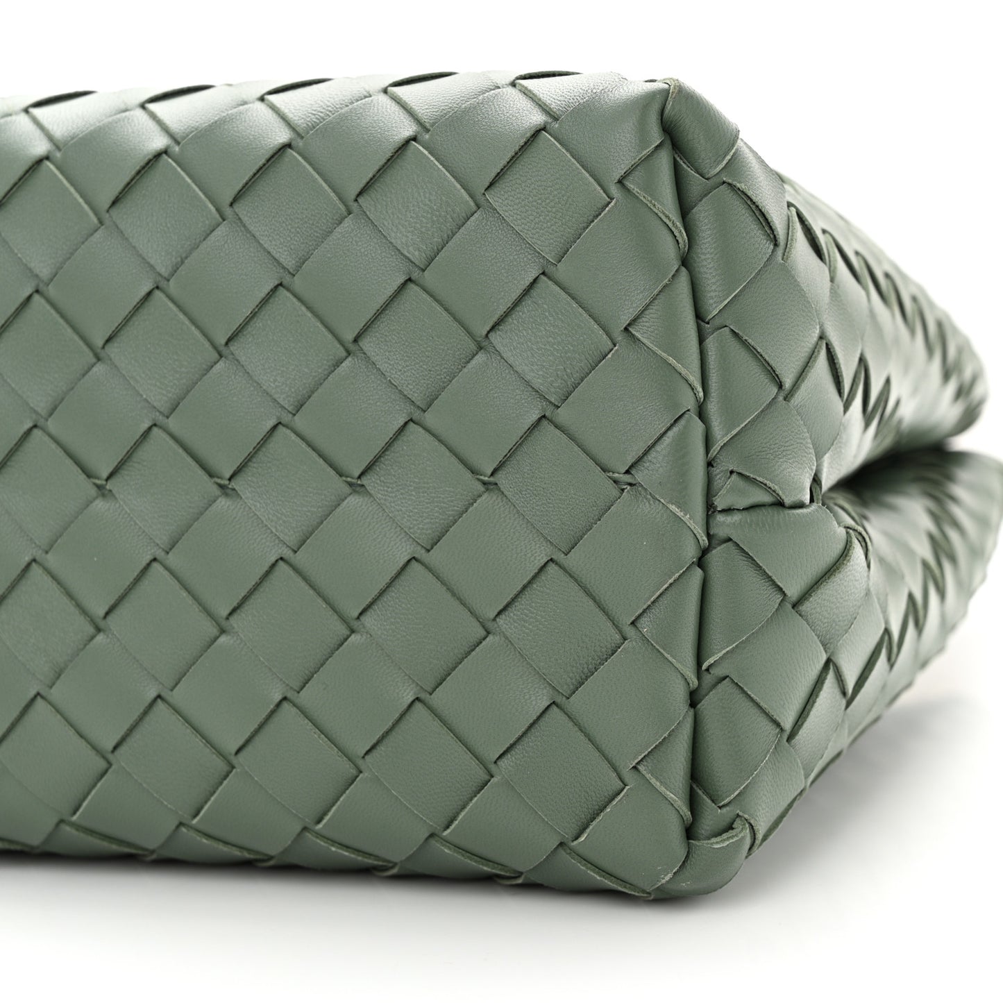 Nappa Intrecciato Medium Andiamo Shoulder Bag Aloe