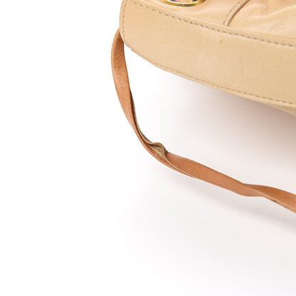 Chanel Lambskin Drawstring Sling Backpack Beige 15 of 16