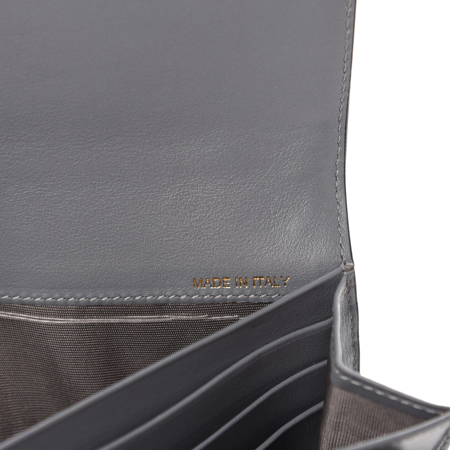 Valentino Garavani Vitello Rockstud Wristlet Travel Wallet Grey 7 of 8
