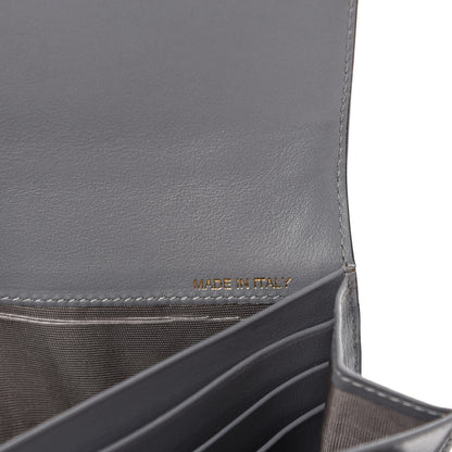 Valentino Garavani Vitello Rockstud Wristlet Travel Wallet Grey 7 of 8