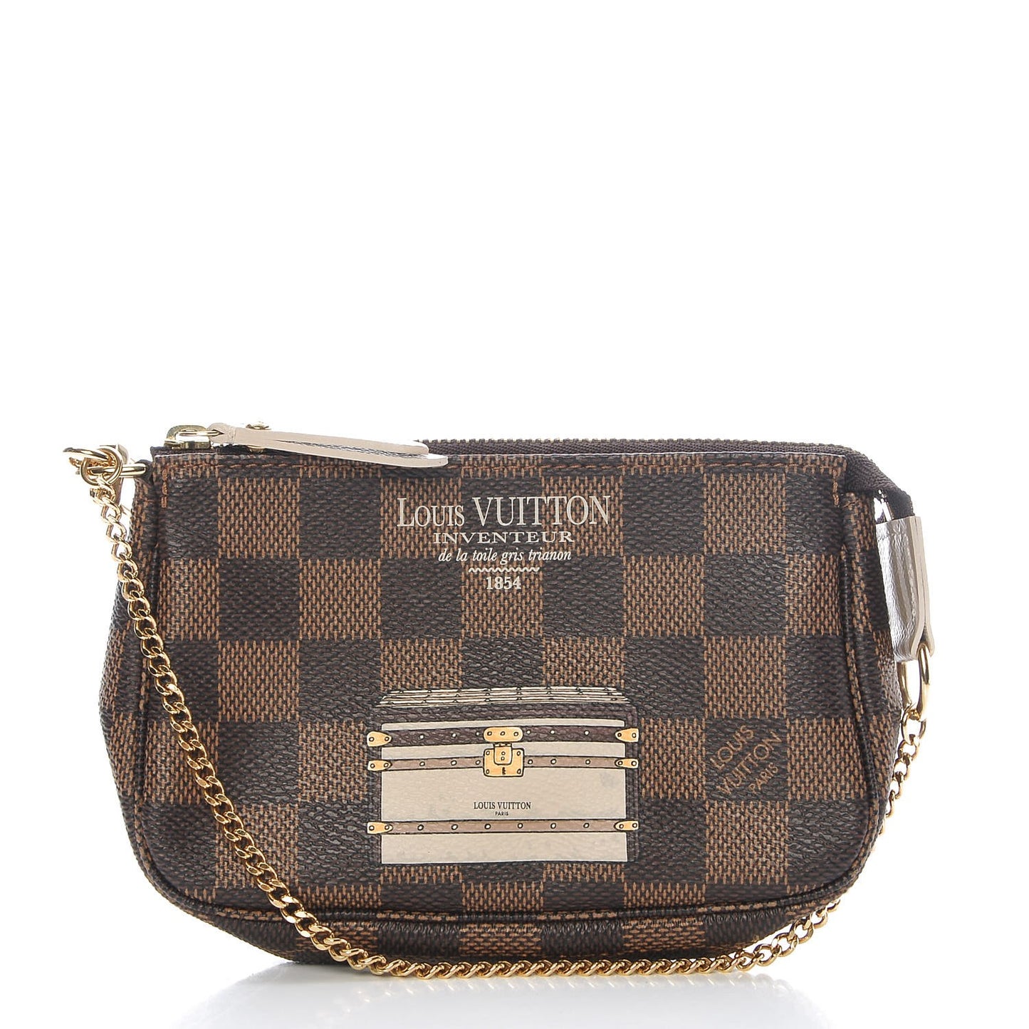 Damier Ebene Trunks and Locks Mini Pochette Accessories