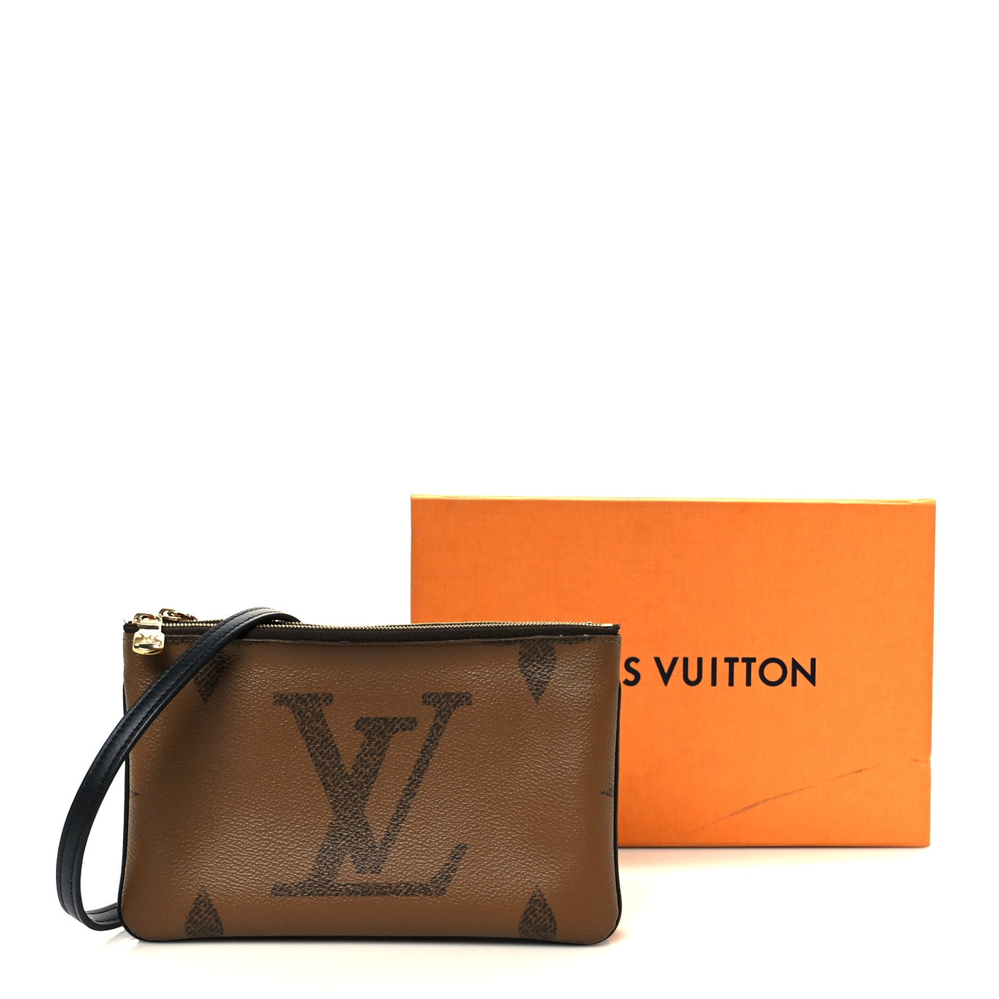 Reverse Monogram Giant Double Zip Pochette