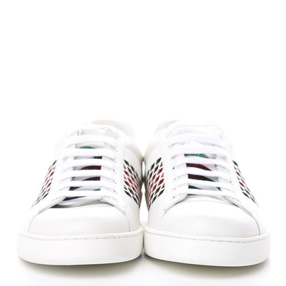 Gucci Calfskin Mens Ace Sneakers 12 White Green 2 of 9