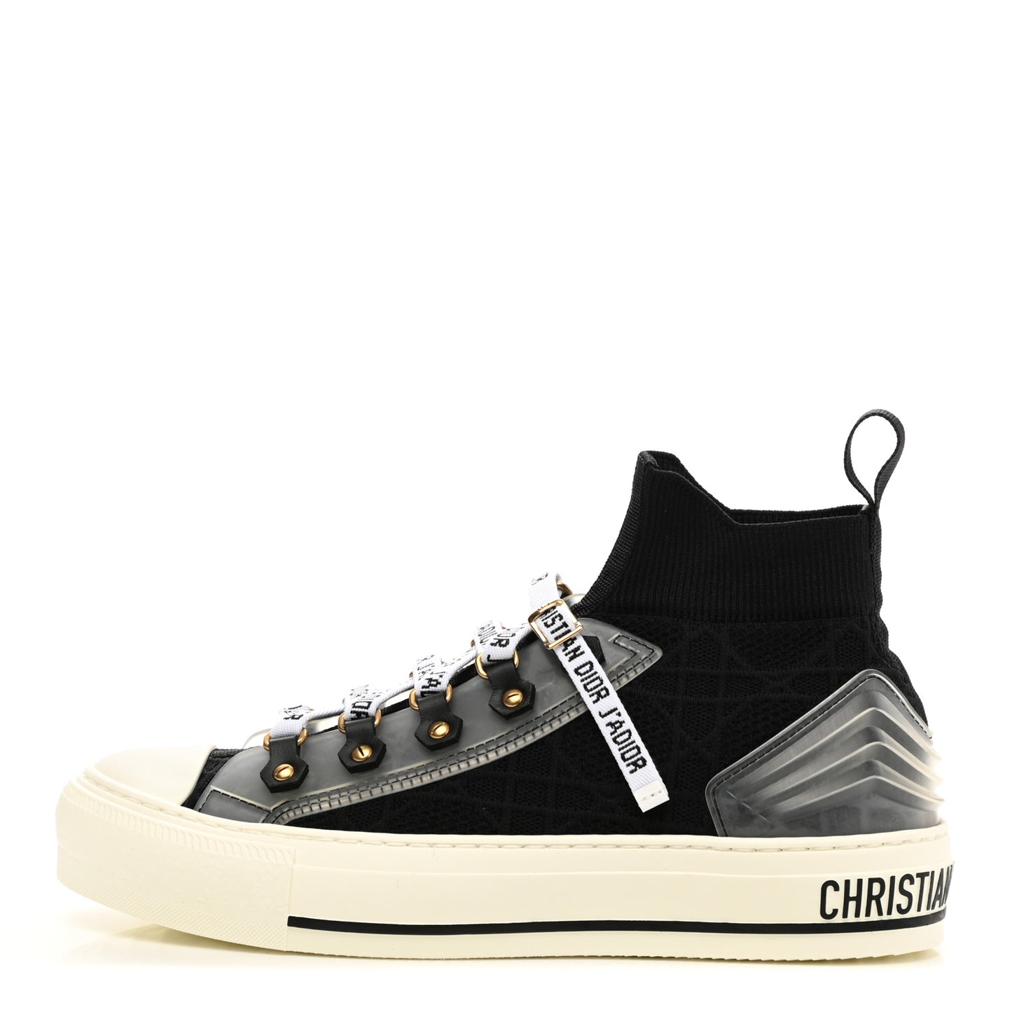 Technical Mesh Cannage Womens Walk'n Dior High Top Sneakers 36 Black