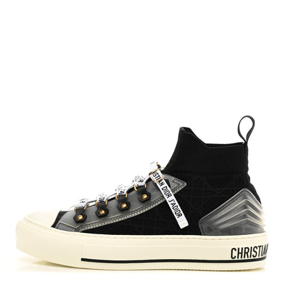 Christian Dior Technical Mesh Cannage Womens Walk'n Dior High Top Sneakers 36 Black 1 of 8