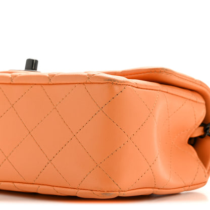 Chanel Lambskin Quilted Mini Rectangular Flap Orange 10 of 13
