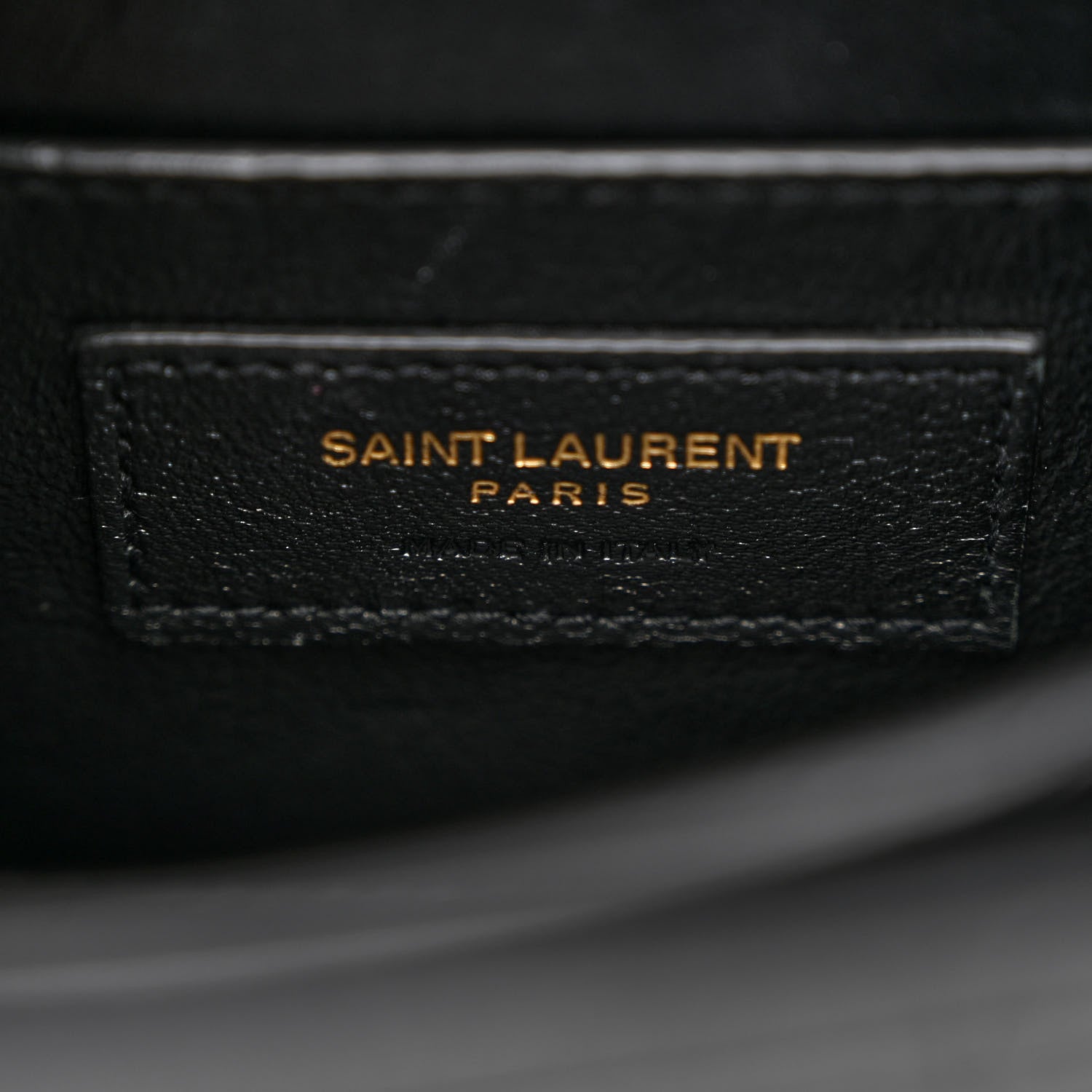 Saint Laurent Calfskin Crocodile Embossed Mini Classic Monogram Cassandra Top Handle Black 6 of 10
