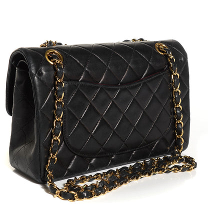 Chanel Lambskin Quilted Medium Double Flap Black 3 of 9