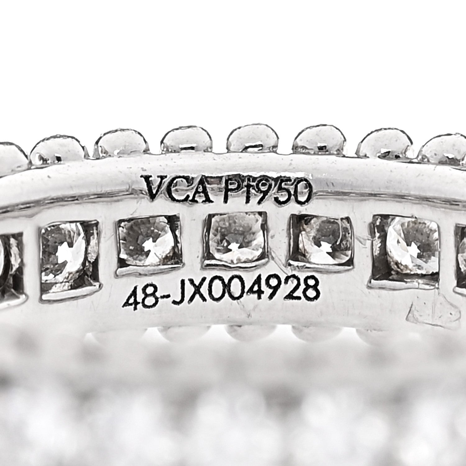 Van Cleef & Arpels Platinum Diamond Estrelle Wedding Band Ring 48 4.5 4 of 5