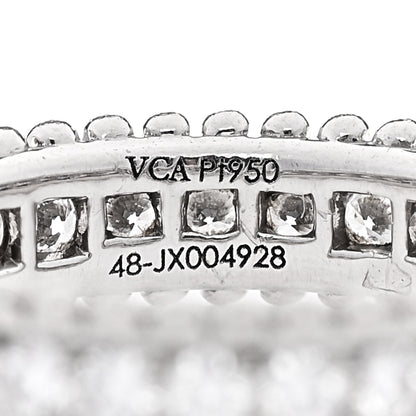 Van Cleef & Arpels Platinum Diamond Estrelle Wedding Band Ring 48 4.5 4 of 5