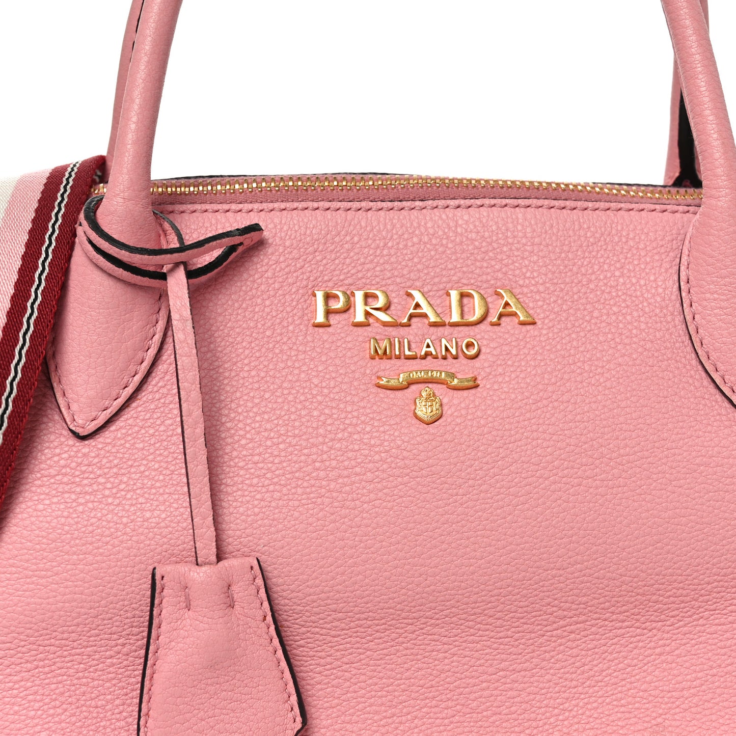 Vitello Daino Top Handle Zip Tote Petalo