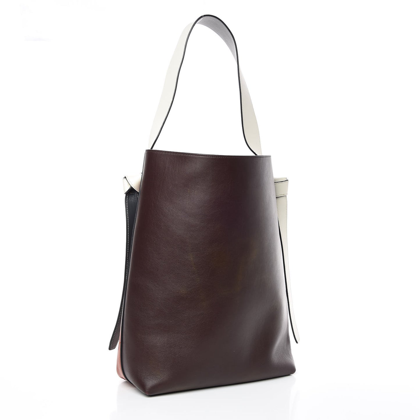 Shiny Smooth Calfskin Small Twisted Cabas Brick