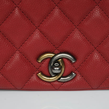 Chanel Caviar Quilted Casual Pocket Messenger Flap Red 6 of 9