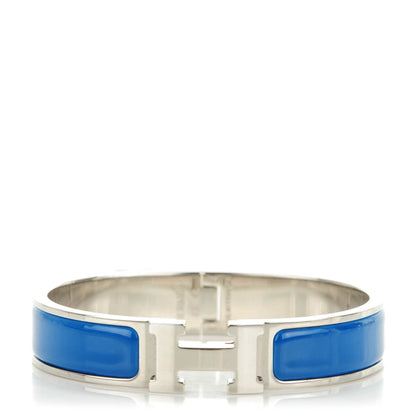Hermes Enamel Narrow Clic Clac H Bracelet PM Bleu Profond 1 of 4