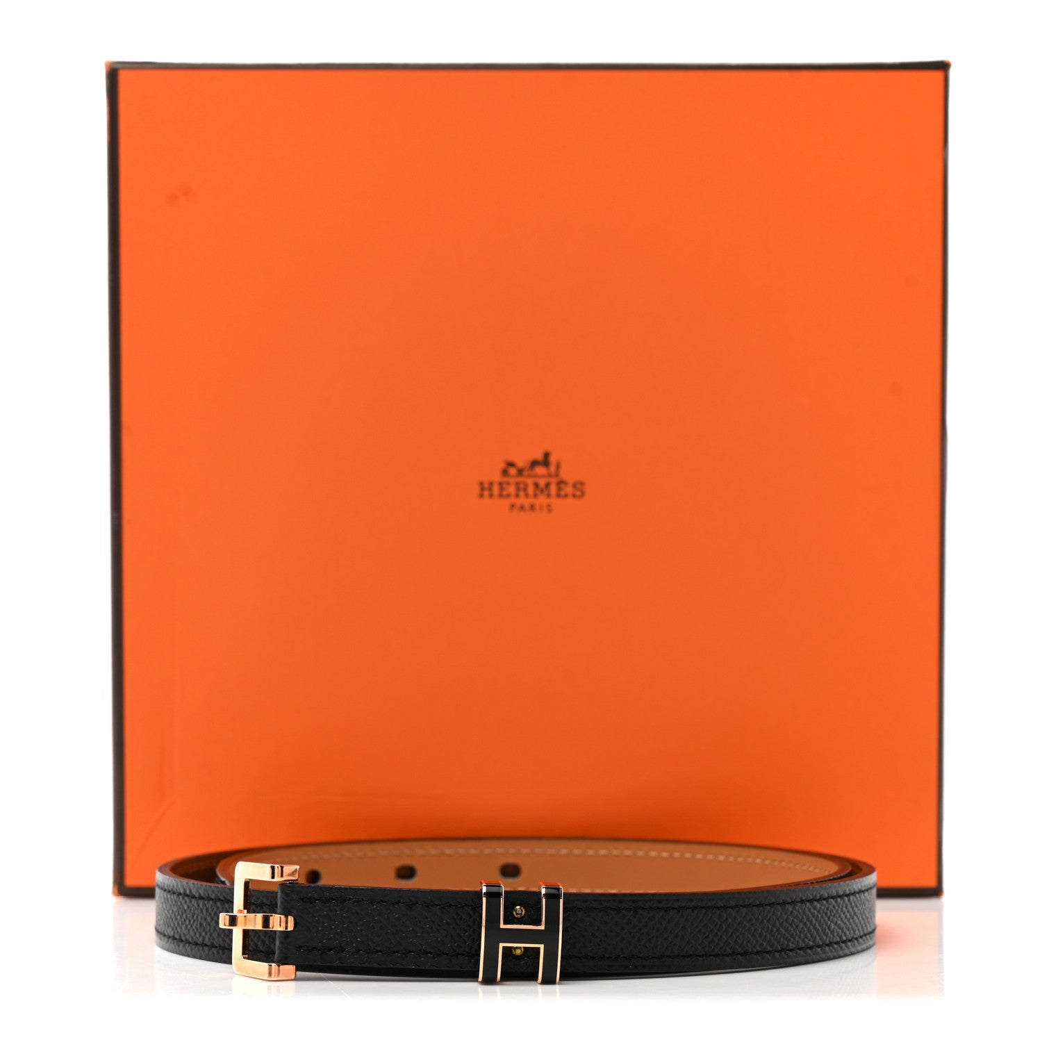 Hermes Epsom 15mm Pop H Belt 75 30 Black 7 of 7