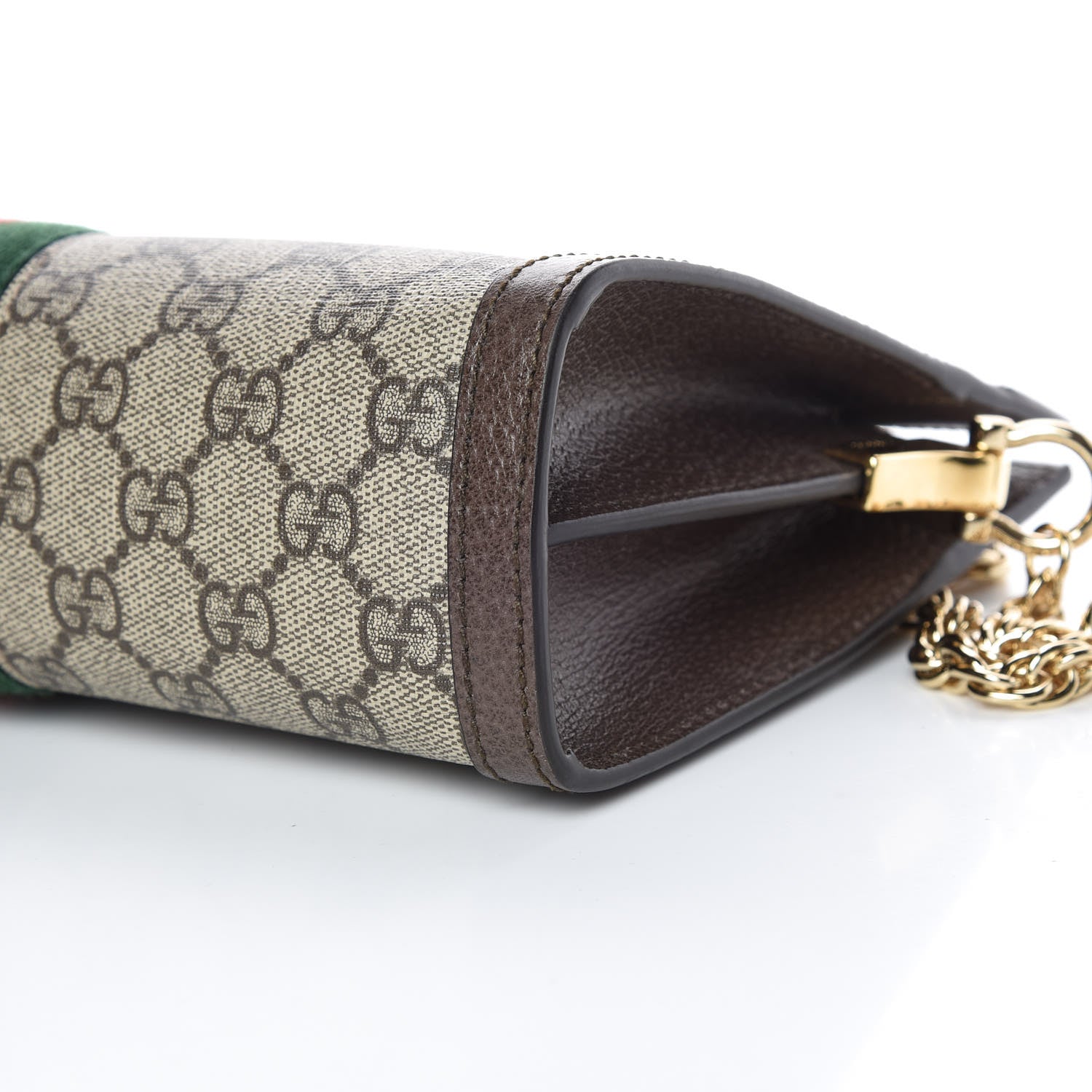 Gucci GG Supreme Monogram Web Small Ophidia Chain Shoulder Bag Brown 6 of 9
