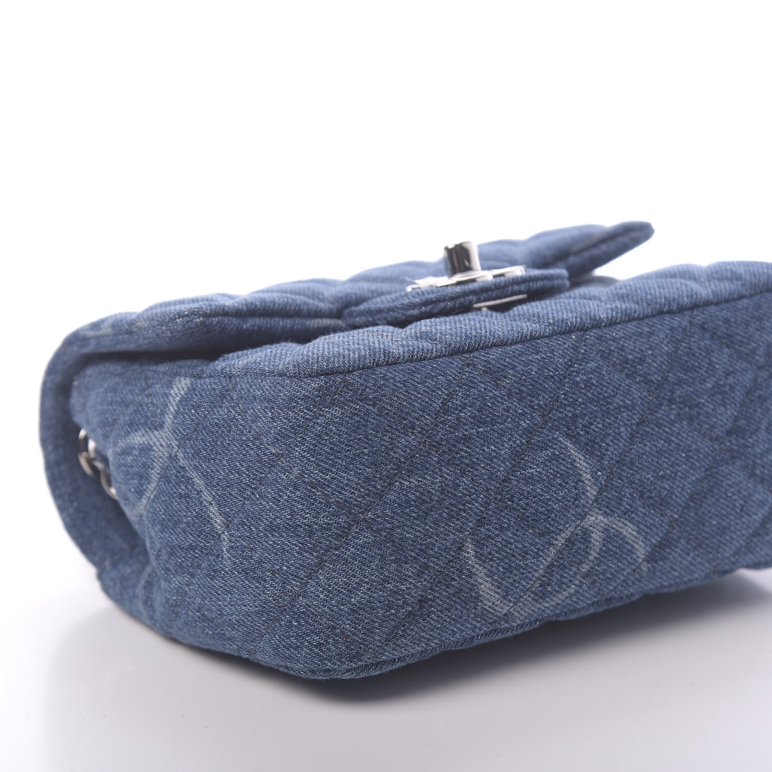 Chanel Denim CC Quilted Mini Square Flap Blue 8 of 11